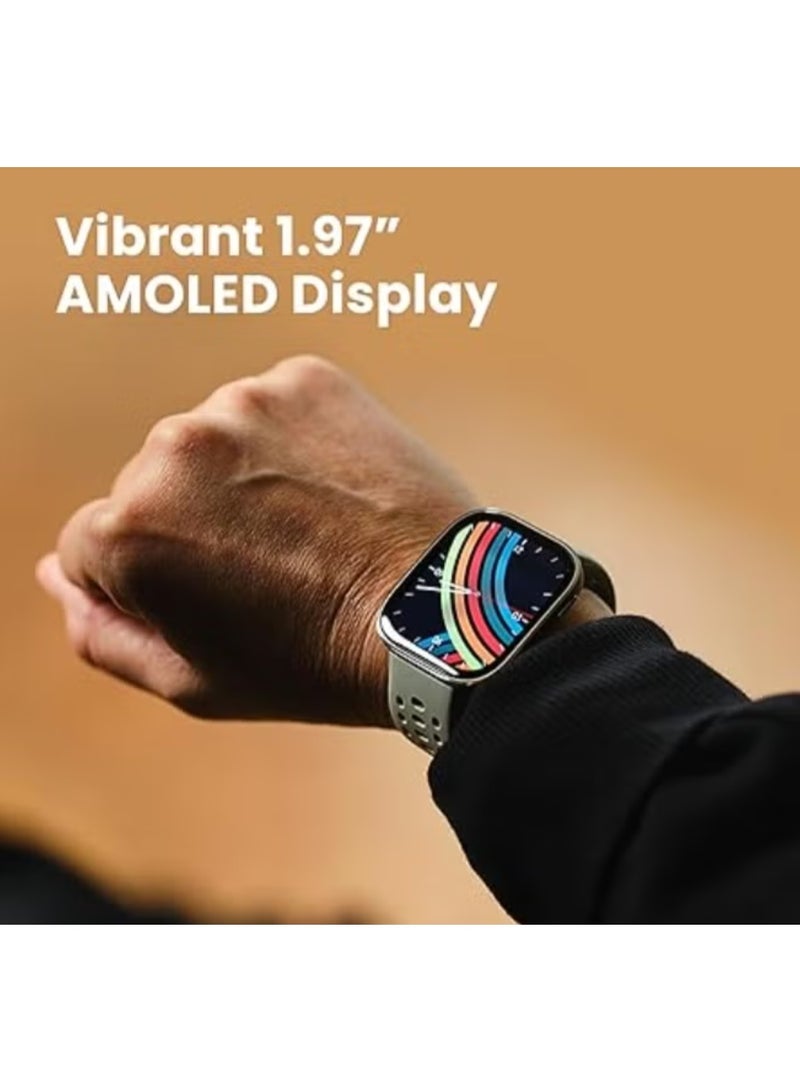 ريبنيو ساعة ذكية Bip 6 مقاس 46 مم، بطارية تدوم حتى 14 يومًا، شاشة AMOLED مقاس 1.97 بوصة، نظام تحديد المواقع العالمي (GPS) وخرائط مجانية، ذكاء اصطناعي، مكالمات ورسائل نصية عبر البلوتوث، متتبع الصحة واللياقة البدنية والنوم، أكثر من 140 وضعًا للتمرين، مقاومة للماء حتى عمق 5 أمتار، لون أسود - Image 5