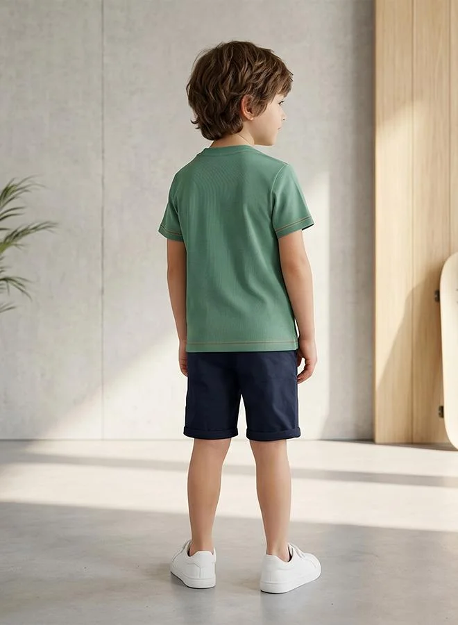 Babies & More Babies & More Toddler Boys Green Short Sleeve T-Shirt