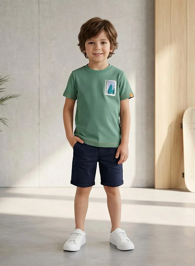 Babies & More Babies & More Toddler Boys Green Short Sleeve T-Shirt