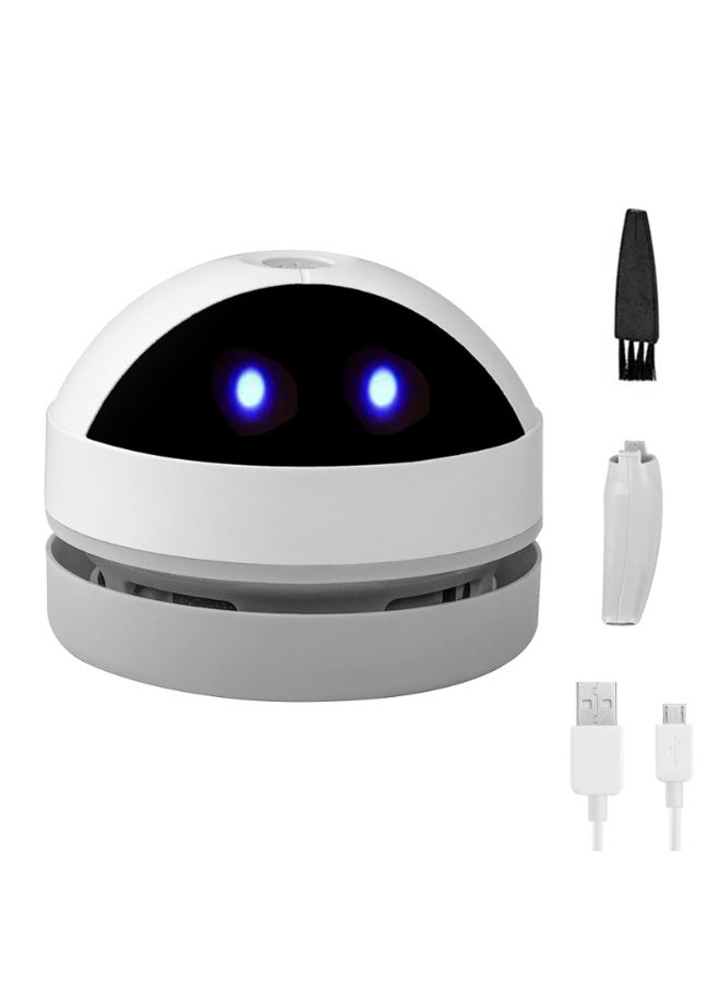 general Desktop Vacuum Cleaner Mini Desk Vacuum Cleaner Portable Dust Crumb Sweeper Cute USB Vacuum for Picking up Crumbs Eraser Crumbs Pet Hairs Flakes Tiny Items on Desk Tabletop Keyboard - Image 1