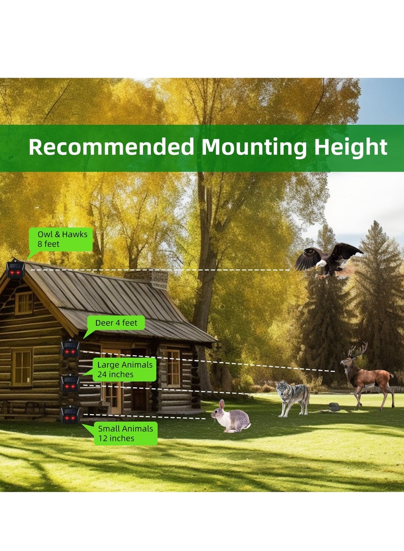 SOLARAE Solar Animal Repeller,Deter Nighttime Invaders with Flashing Red Lights,Humane and Effective,Coyote Repellent Devices Waterproof , Fox, Skunk from Yard Farm - Image 4