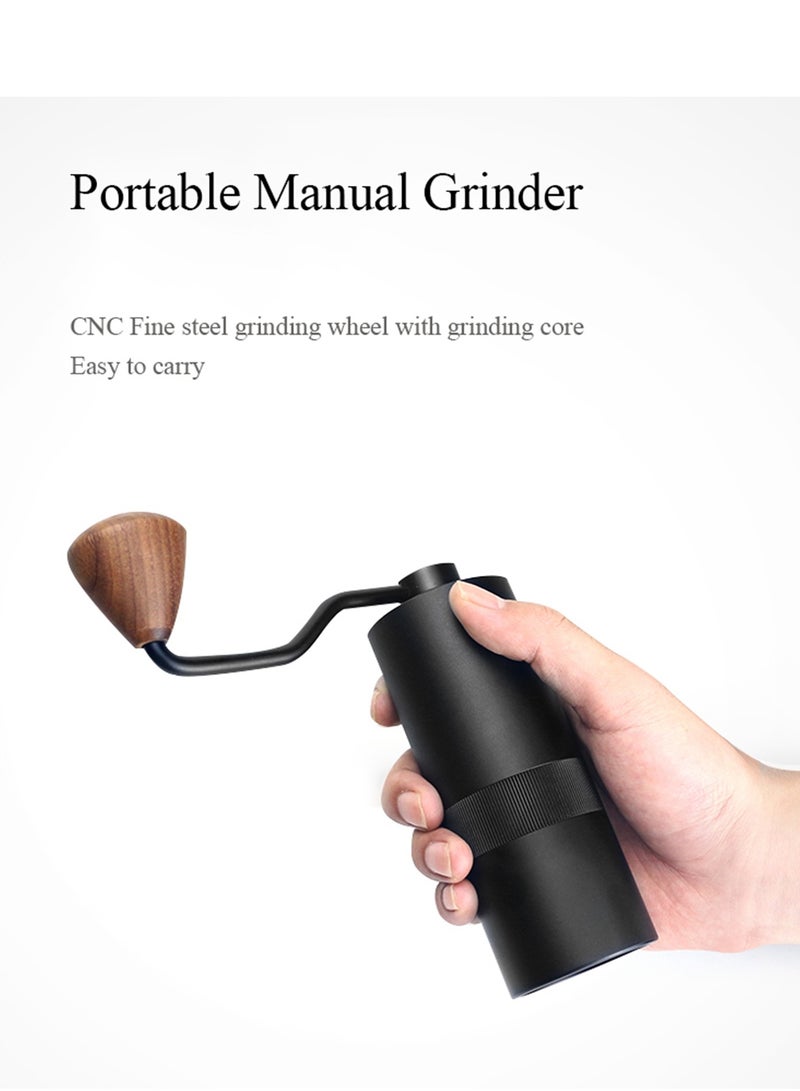 طقم قهوة احترافي فاخر مكون من 6 قطع V60 لصب القهوة، يتضمن مطحنة قهوة يدوية عالية الجودة وغلاية تقطير القهوة باللون الأسود - Image 4