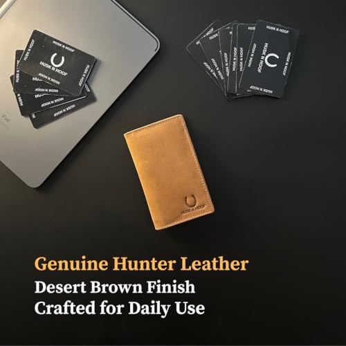 Husk N Hoof RFID Protected Leather Credit Card Holder Wallet for Man Women | Card Holder for Men Woman | Hunter Brown - Image 2