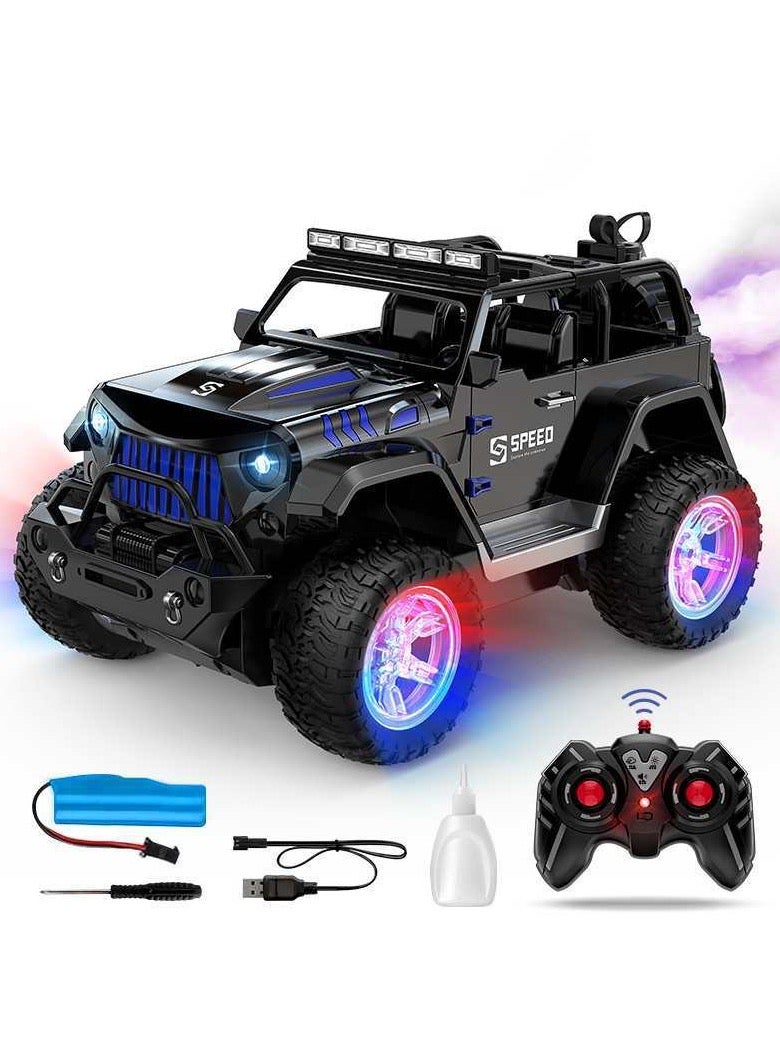 WEISHENGDA Remote Control Car,RC Cars 4x4 Off Road Cars,1:16 Scale,2.4Ghz LED Light Auto Mode Off Road RC ,All Terrain SUV Cars Toys Gifts for Boys Kids Girls Teens. - Image 1