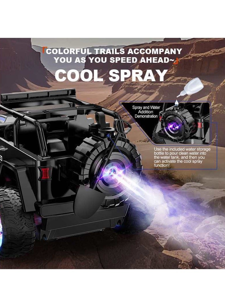 WEISHENGDA Remote Control Car,RC Cars 4x4 Off Road Cars,1:16 Scale,2.4Ghz LED Light Auto Mode Off Road RC ,All Terrain SUV Cars Toys Gifts for Boys Kids Girls Teens. - Image 5