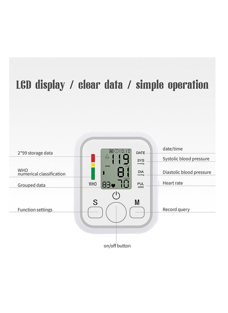 Generic - 1 set of blood pressure monitor with LCD digital display/upper arm measurement blood pressure monitor - Image 1