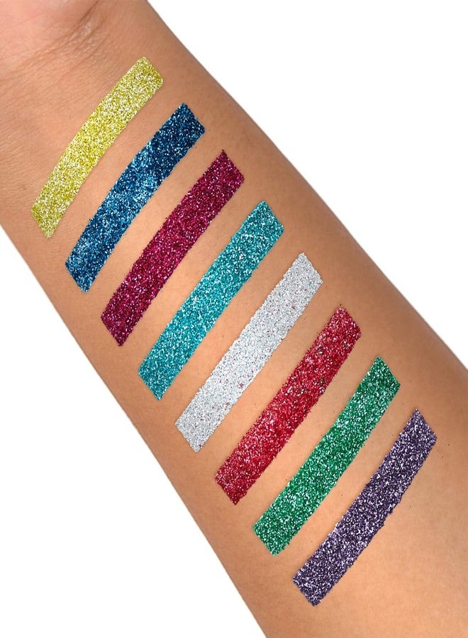 Vozwa Holographic Eyeshadow Glitter Powder (Golden + Silver + Red + Copper + Sky Blue + Light Green) - Image 2