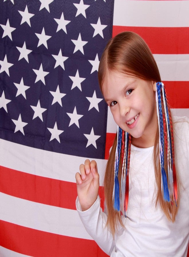 KCHIES 4th of July Patriotic American Flag Elastic Hair Ties Bands Red White Blue Hair Pieces Ponytail Holder Outfits Decor Accessories Memorial Independence Day Gift for Women Girls - Image 5