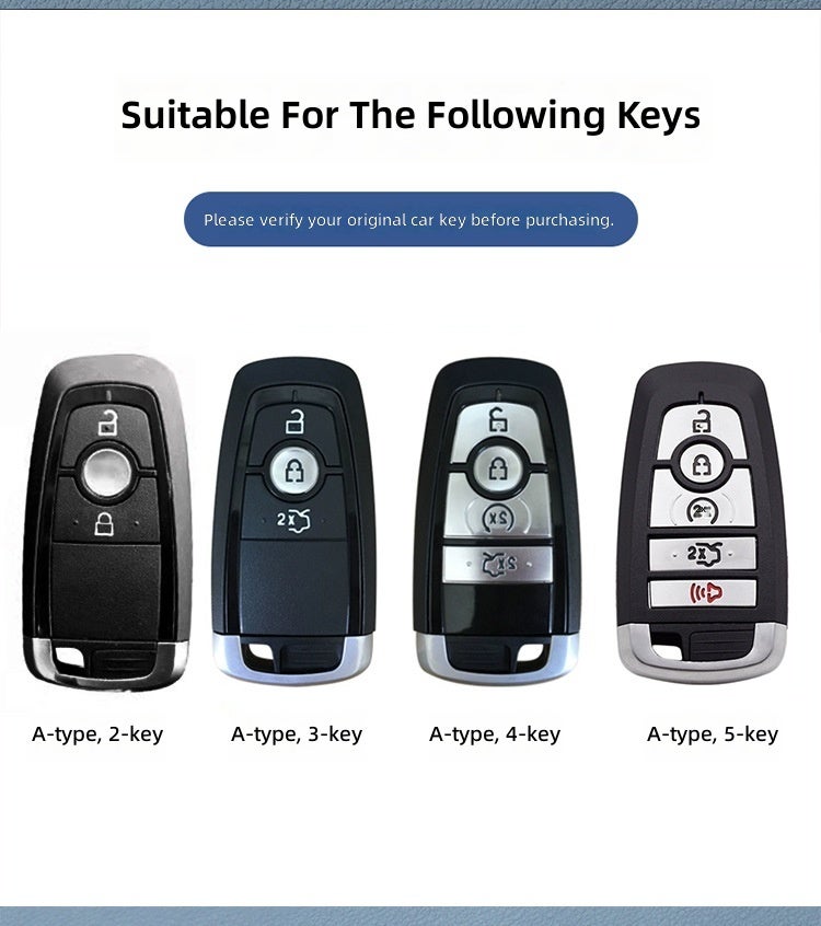 Ford Edge L Key Case, Mondeo Explorer Focus Metal Shell Remote Cover - Universal Car Accessory - Image 2