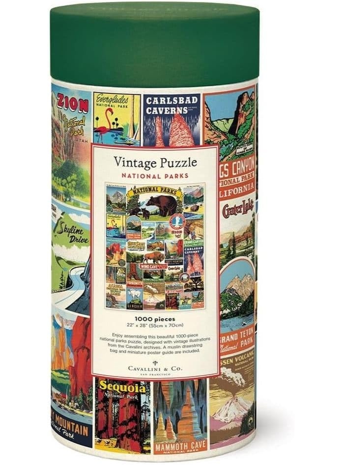 Cavallini & Co. Cavallini Papers & Co. National Parks 1,000 Piece Puzzle, Multi - Image 2