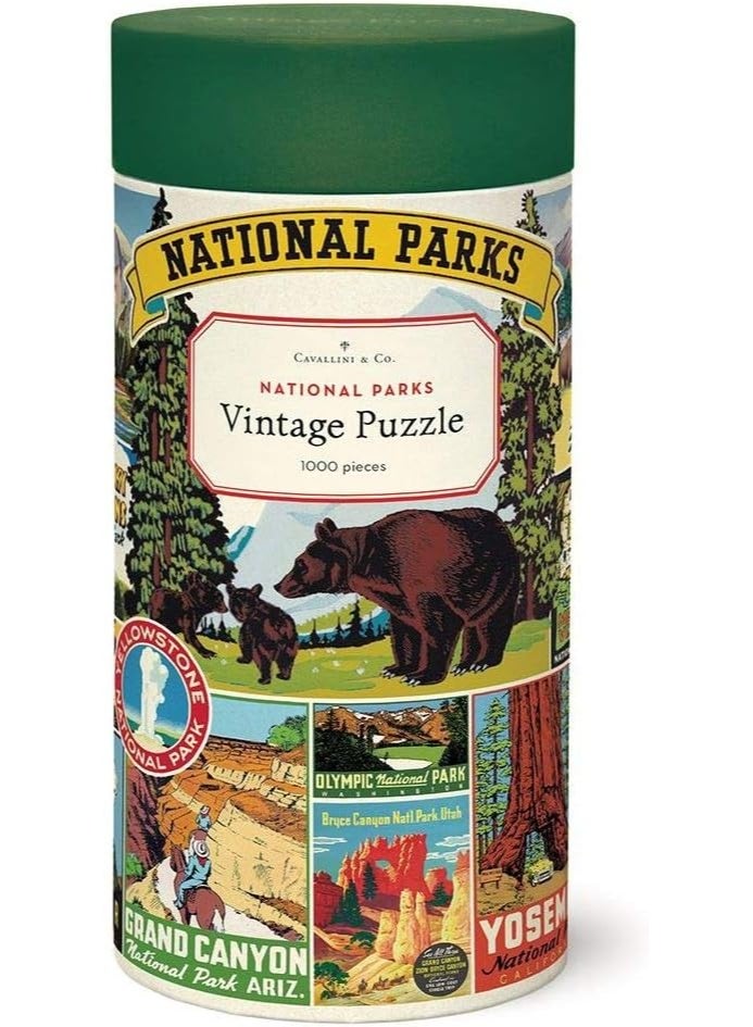 Cavallini & Co. Cavallini Papers & Co. National Parks 1,000 Piece Puzzle, Multi - Image 3