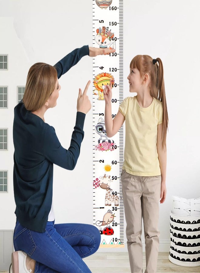 DOOLMIN Baby Height Growth Chart, Canvas Height Measuring Chart for Kids Child Toddler Boys Girls, 79" x 7.9" Hangable and Removable Waterproof Wood Ruler for Wall Room Nursery Décor(Animals) - Image 3