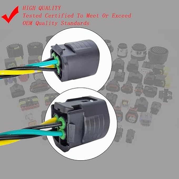 IXGKHC Alternator Harness Connector Plug Replacement for Toyota Corolla 2009-2011, Matrix 2009-2010 Pontiac Vibe 2009-2010 Scion xD 2008-2014, L4 1.8L, 12V 100A 6-Groove Pulley CW, 104210-5490,27060-0T040 - Image 4