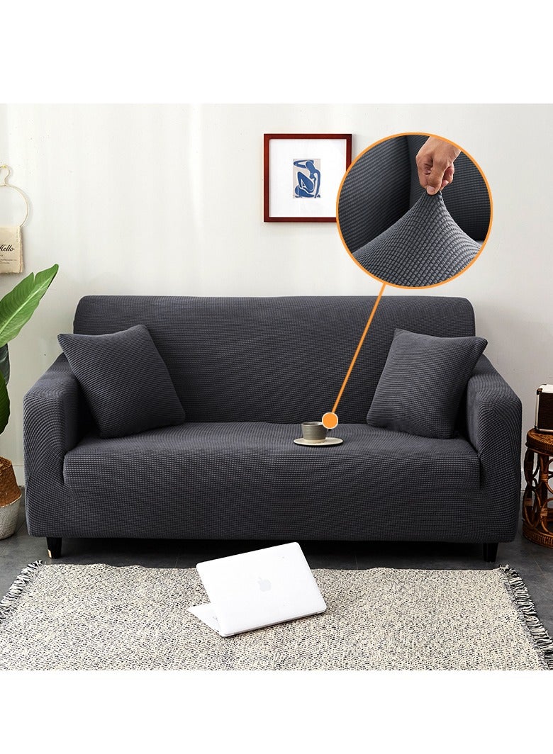 DUNISO غطاء أريكة مقعدين، غطاء أريكة مرن بالكامل بوزن عالي مع قماش حرير الذرة، غطاء واقي للأريكة، غطاء مضاد للانزلاق، واقي للأثاث، مناسب لمختلف الأماكن، للأطفال، الحيوانات الأليفة، للعائلة بأكملها للراحة عليه - Image 1