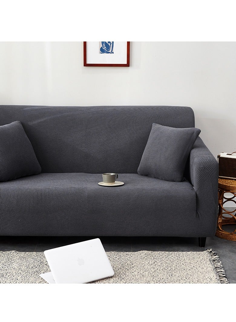 DUNISO غطاء أريكة مقعدين، غطاء أريكة مرن بالكامل بوزن عالي مع قماش حرير الذرة، غطاء واقي للأريكة، غطاء مضاد للانزلاق، واقي للأثاث، مناسب لمختلف الأماكن، للأطفال، الحيوانات الأليفة، للعائلة بأكملها للراحة عليه - Image 2