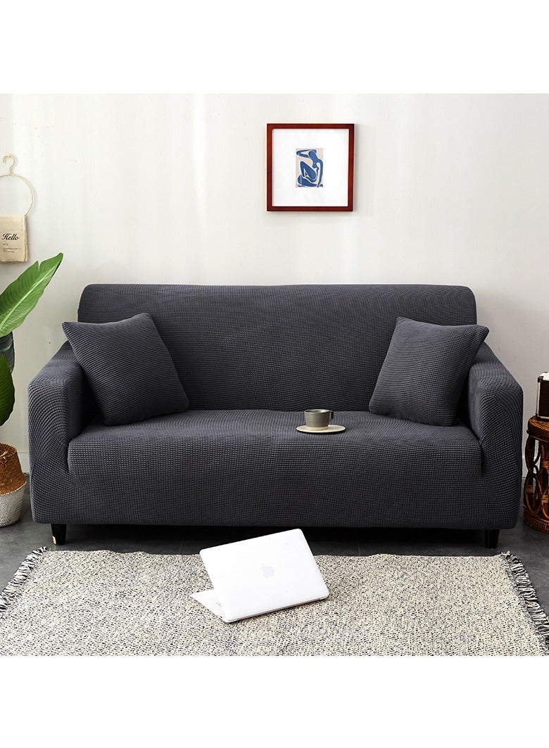 DUNISO غطاء أريكة مقعدين، غطاء أريكة مرن بالكامل بوزن عالي مع قماش حرير الذرة، غطاء واقي للأريكة، غطاء مضاد للانزلاق، واقي للأثاث، مناسب لمختلف الأماكن، للأطفال، الحيوانات الأليفة، للعائلة بأكملها للراحة عليه - Image 3