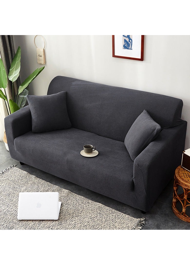 DUNISO غطاء أريكة مقعدين، غطاء أريكة مرن بالكامل بوزن عالي مع قماش حرير الذرة، غطاء واقي للأريكة، غطاء مضاد للانزلاق، واقي للأثاث، مناسب لمختلف الأماكن، للأطفال، الحيوانات الأليفة، للعائلة بأكملها للراحة عليه - Image 4