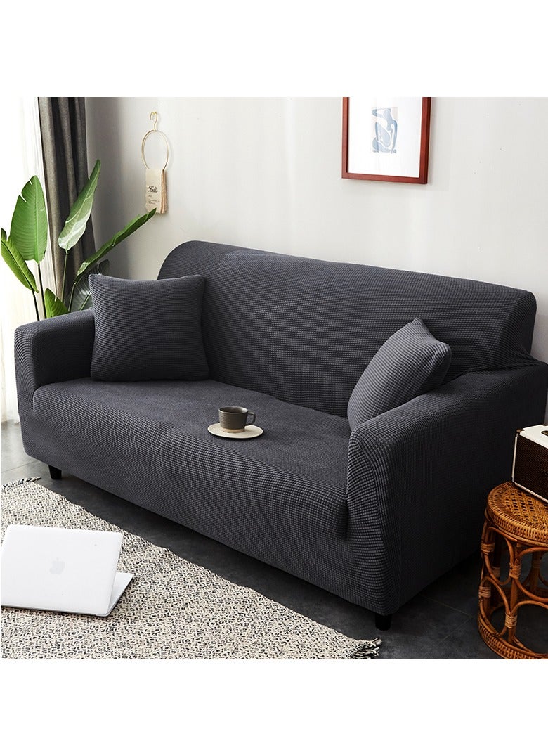 DUNISO غطاء أريكة مقعدين، غطاء أريكة مرن بالكامل بوزن عالي مع قماش حرير الذرة، غطاء واقي للأريكة، غطاء مضاد للانزلاق، واقي للأثاث، مناسب لمختلف الأماكن، للأطفال، الحيوانات الأليفة، للعائلة بأكملها للراحة عليه - Image 5