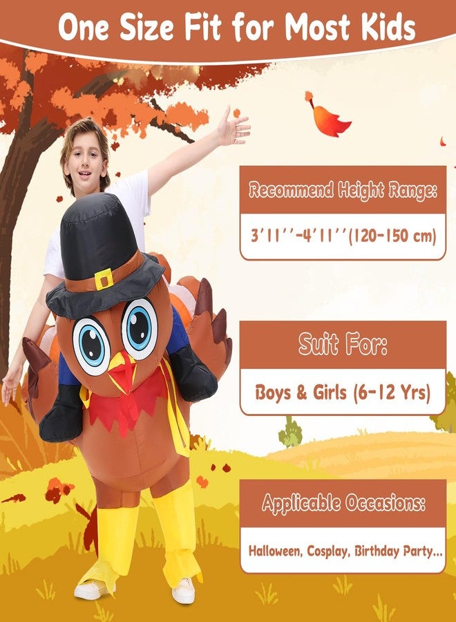 Stegosaurus Inflatable Turkey Costume Kids Thanksgiving Costumes Boys Girls Halloween Costumes Funny Blow Up Costume for Cosplay - Image 3