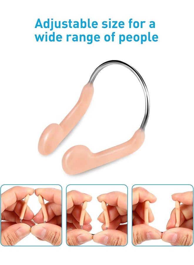 8-Piece Silicone Nose Plugs Swimming Nose Clips, Waterproof Training Nose Protector for Adults Kids Swimming Competition - Image 2