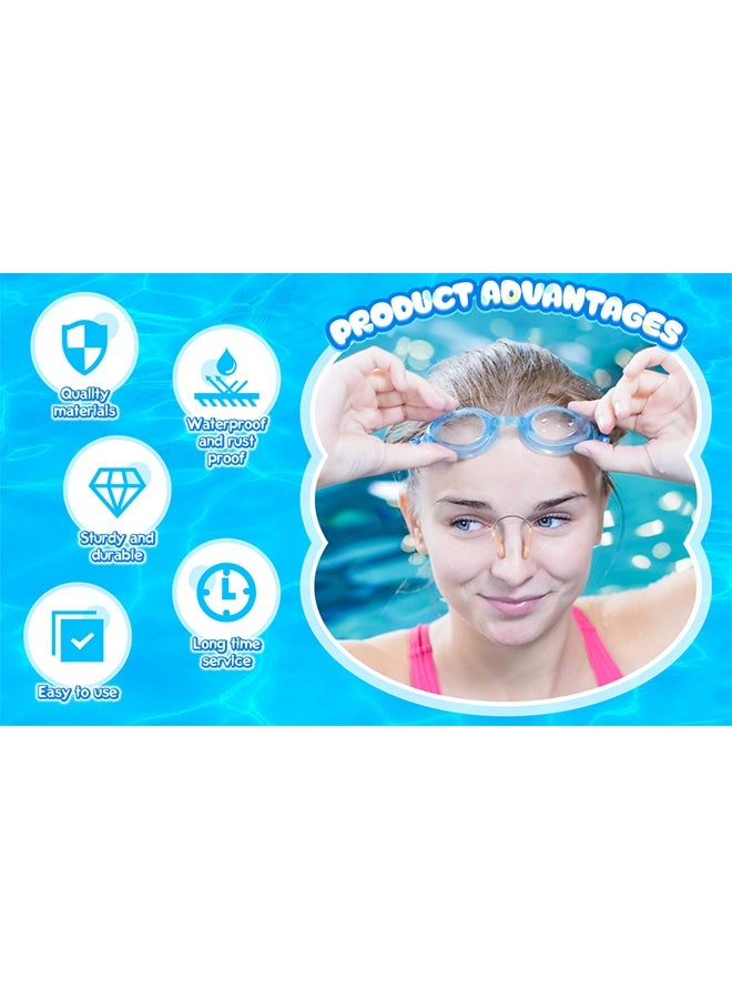 8-Piece Silicone Nose Plugs Swimming Nose Clips, Waterproof Training Nose Protector for Adults Kids Swimming Competition - Image 4