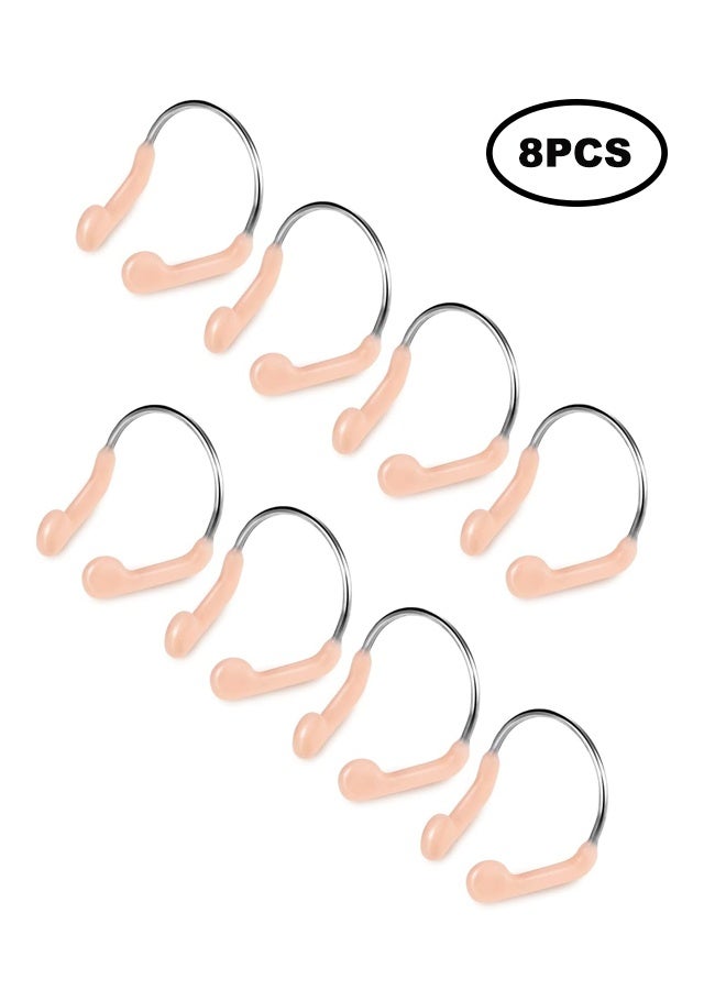 8-Piece Silicone Nose Plugs Swimming Nose Clips, Waterproof Training Nose Protector for Adults Kids Swimming Competition - Image 1