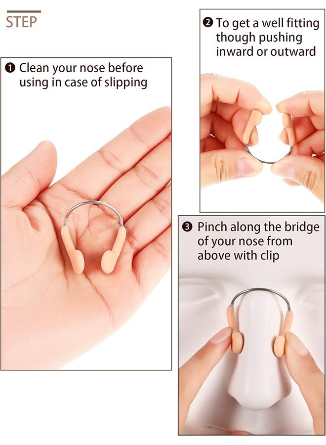8-Piece Silicone Nose Plugs Swimming Nose Clips, Waterproof Training Nose Protector for Adults Kids Swimming Competition - Image 3