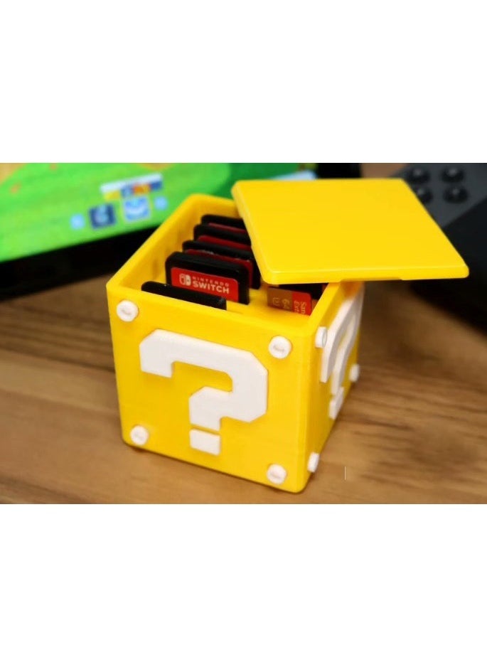 Samu Switch Console Organizer, TF Card Organizer 2-in-1, Mario Question Mark Logo Game Card Storage Case  - Image 5