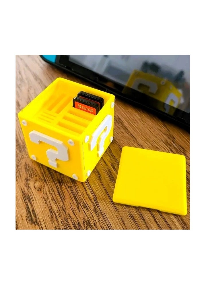 Samu Switch Console Organizer, TF Card Organizer 2-in-1, Mario Question Mark Logo Game Card Storage Case  - Image 3