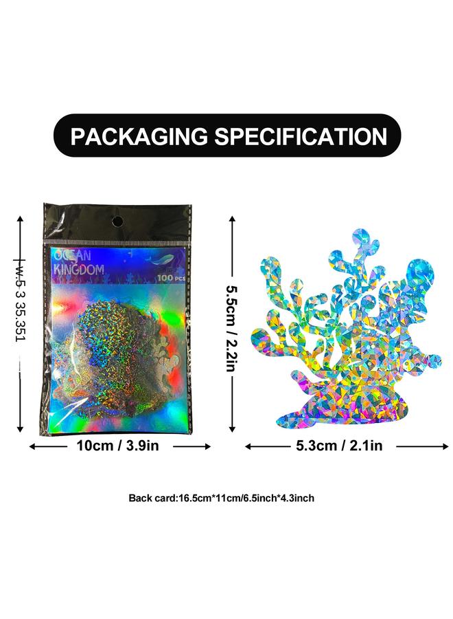 Bluejw 100 Transparent Laser Stickers Underwater World Stickers PET Colorful Goo Card Material Decoration DIY Stickers - Image 5
