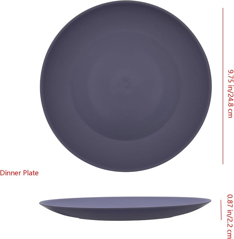 AOYITE Plastic Dinner Plates Reusable Unbreakable Salad Plates set of 12 BPA Free Microwave  Dishwasher Safe Party Plate for Any Occasion BBQ Travel Events - Image 4