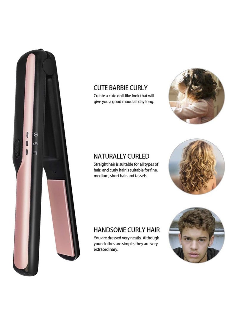 SOLARAE Light Weight Cordless Rechargable Hair Straightening Irons Black/Pink - Image 2