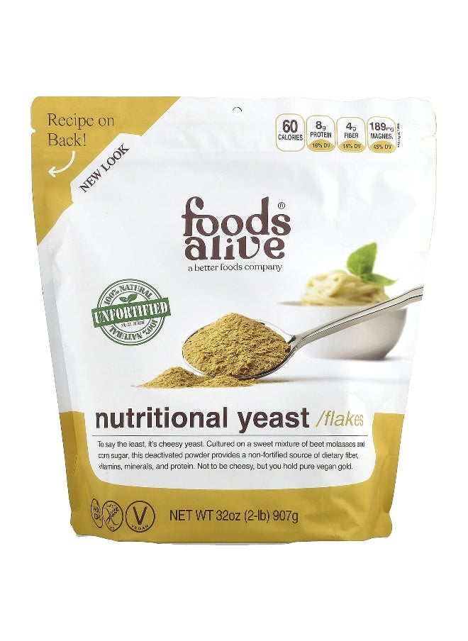 Foods Alive Foods Alive, Nutritional Yeast Flakes, Unfortified, 2 lb (907 g)  - Image 1