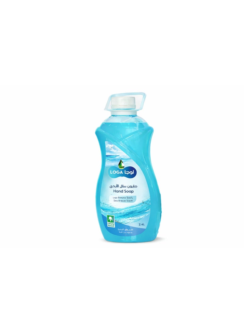 LOGA Sea Breeze Hand Soap 2.4L Refreshing Liquid Soap Deep Cleaning Soft Skin Saudi Made