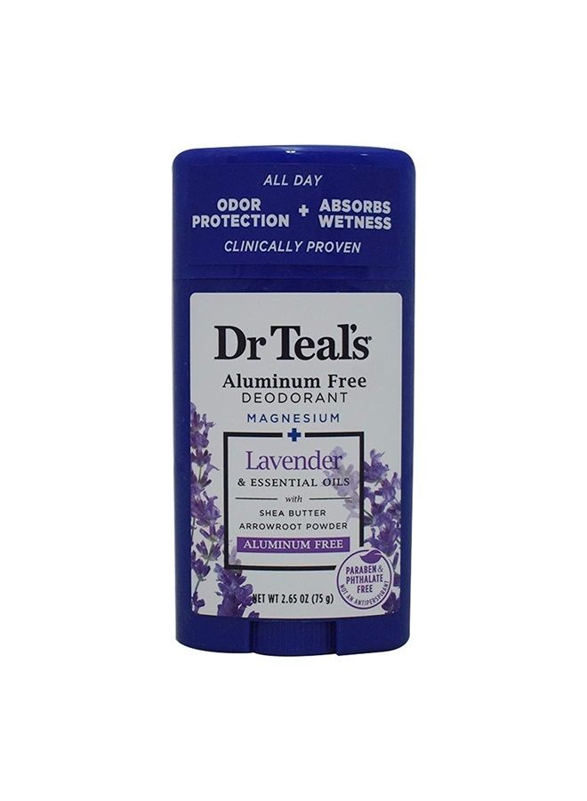 Dr Teal's مزيل العرق الخالي من الألومنيوم - اللافندر - خالٍ من البارابين والفثالات - 2.65 أونصة