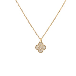 Luxury Crystal Four-Leaf Pendant Necklace Diamond four-leaf flower pendant necklace (thick gold plating) - pzsku/Z9AC883D28C70117EF32BZ/45/1746222445/a32dd6af-d47f-4c34-a078-392083977709