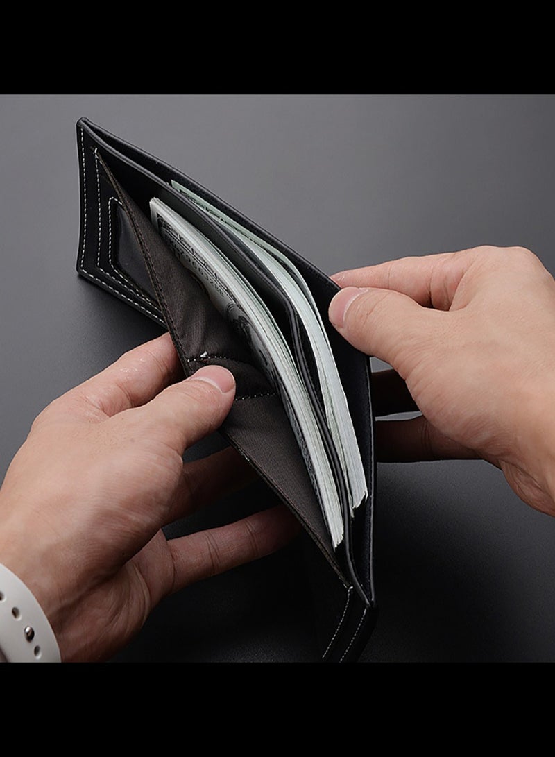 ديبولار محفظة رجالية، محفظة جيب بيفولد مع نافذة هوية، قهوة 11.8 × 9.5 × 2 سم - Image 4