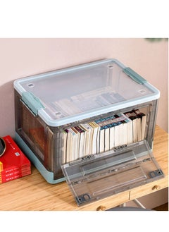 EMZJ 42L Multi Purpose Folding Storage Box Double Door Large Capacity Packing Toys Clothes Books Organizer With Cover XQ-033-42  - Image 1