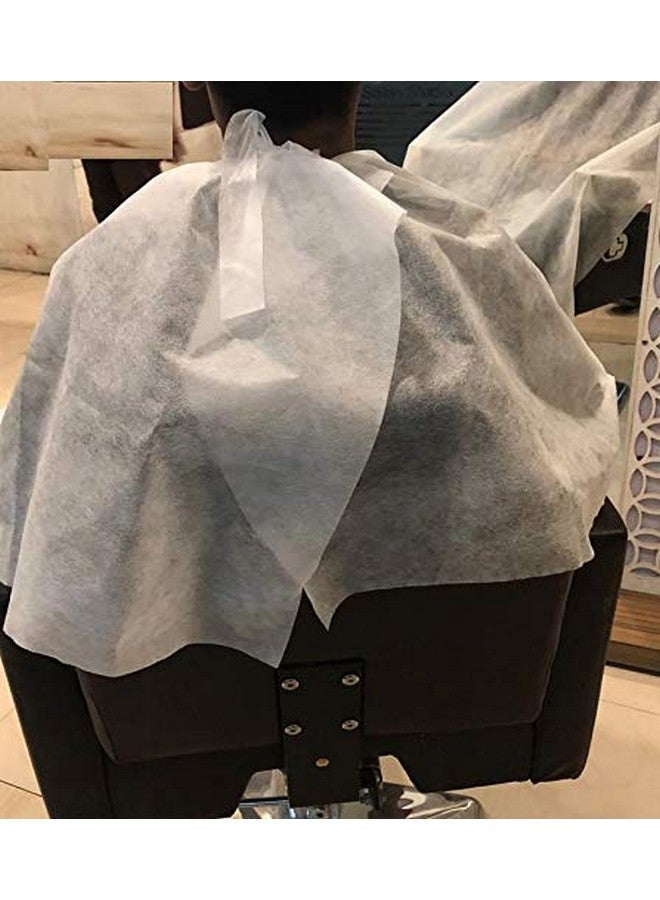 Aternal 50Pcs Haircut Capes Disposable Capes Hair Salon Sanitary Barber Capes for Haircutting, Trimming, Shaving, Perming, Coloring, Dying Accessories - Lightweight, Waterproof Non-Woven Apron for Salon - Image 2