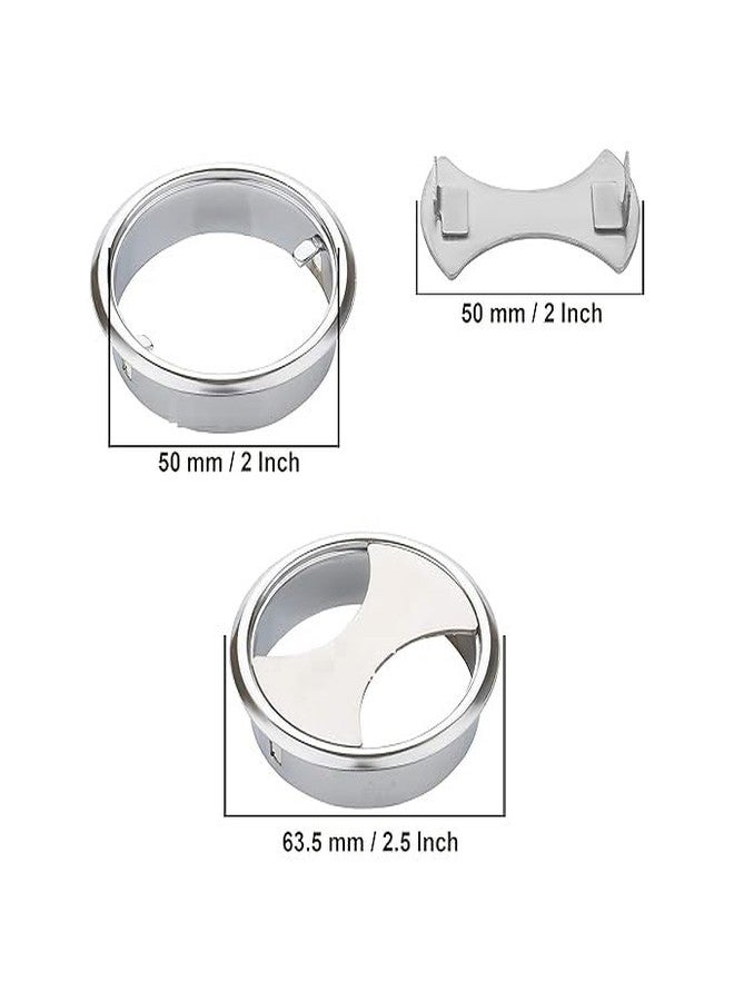 Nixnine Desk Grommets 2 inches Round Cable Hole Covers, Multi Cable Organizers, Computer Cable Manager PC Desk Cables Gromme Office Decorative for Power Cords Pack of 1 - Image 3