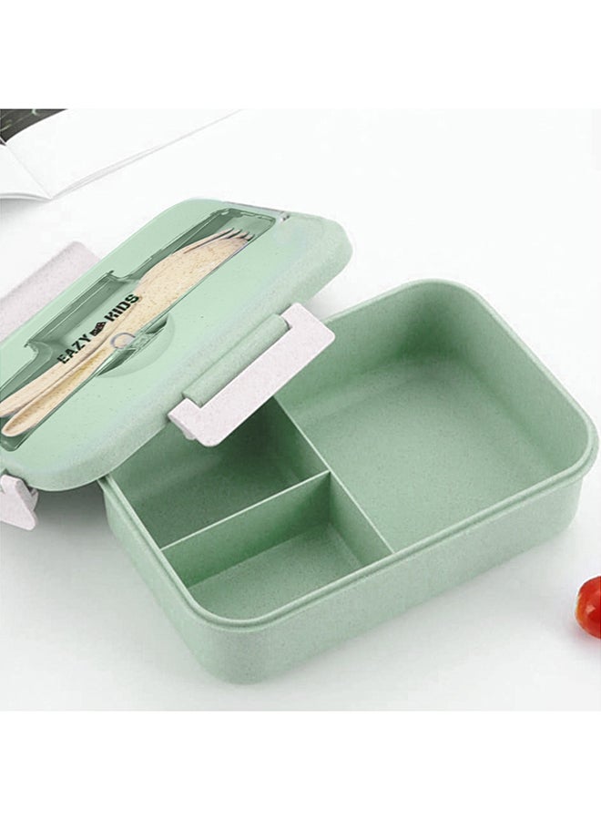 Eazy Kids Eazy Kids Wheat Straw Leakproof Eco Bento Lunch Box - Green (1000ml) - Image 4