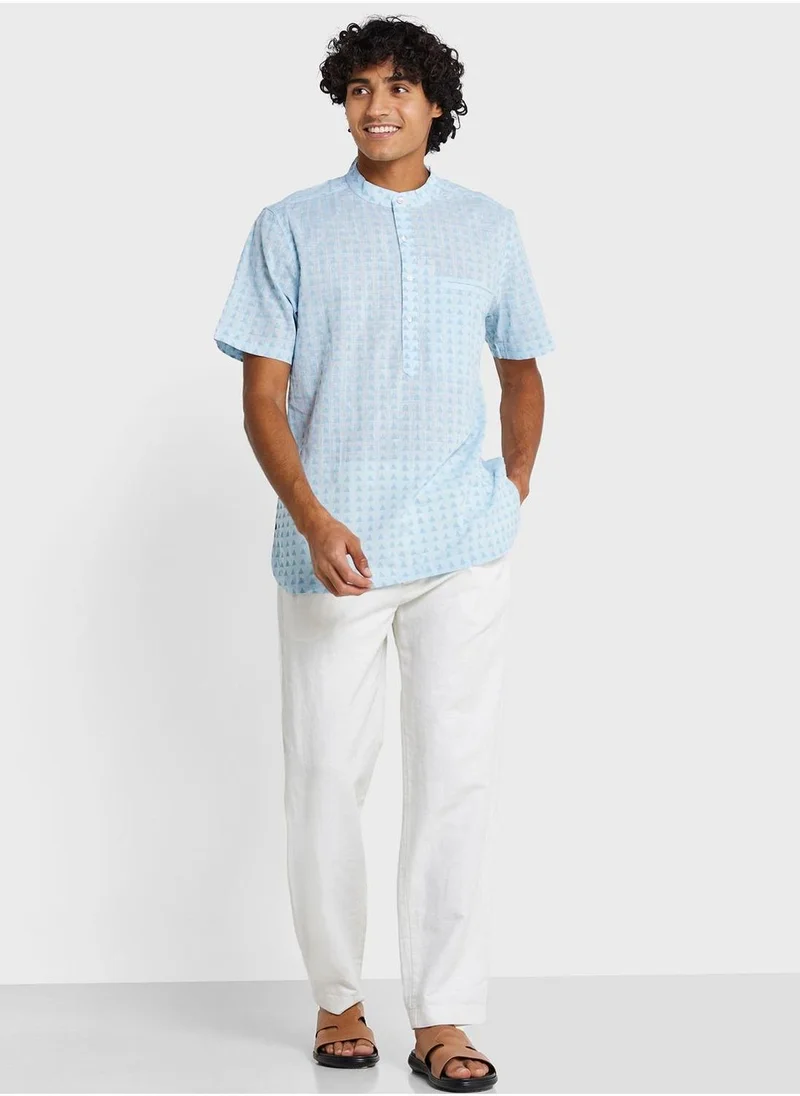 Fabindia Printed Pocket Detail Shirt