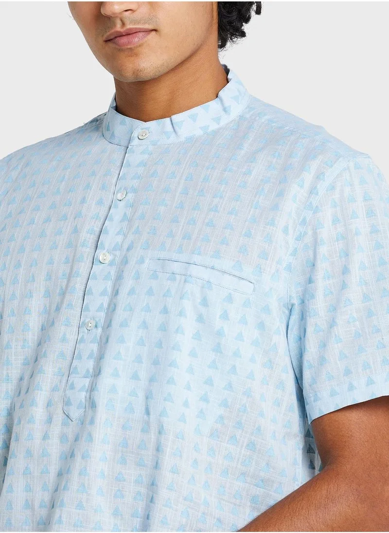 Fabindia Printed Pocket Detail Shirt