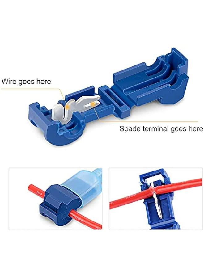 Generic 120 Pieces Quick Splice Wire Terminals T-Tap Self-stripping Nylon Insulated Male Disconnects Kit, 2-Year Warranty - Image 5