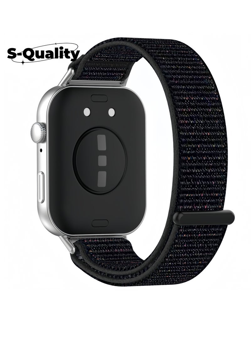S-Quality Compatible Nylon Loop Sport Strap for Huawei Watch Fit 3 / Fit 4 / Fit 4 Pro, Adjustable Breathable Velcro Replacement Band - Image 1