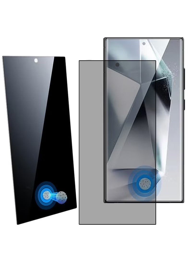 2 Pack Privacy Screen Protector for Samsung Galaxy S24 Ultra with Anti-drop Anti-Spy Private Tempered-Glass,100% Support Ultrasonic Fingerprint ID,Case Friendly Comfortable Touch Accessory - Image 1