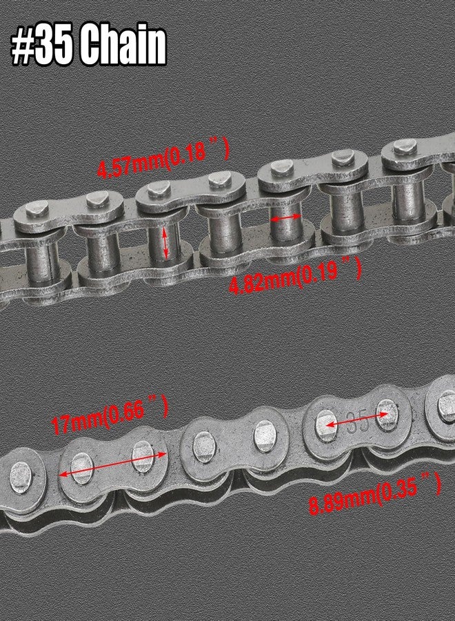 YOXUFA 35 Roller Chain 140 Links for Predator 79cc 97cc 100cc Coleman CT100U CC100X Baja Doodle Bug DB30 Motovox MBX10 MBX11 Mega Moto MM-B80 105cc Mini Bike Powersports Parts W/Chain Breaker - Image 4