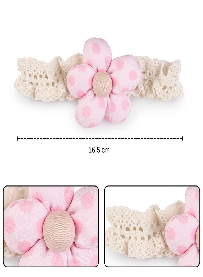 ANNACREATIONS ANNA CREATIONS 3 Pcs Baby Headbands for Baby Girl, Soft Stretchy Hair Bands with Flower and Bow Design, Comfortable and Cute Hair Accessories for Newborn, Infant and Toddler Babies - Image 3