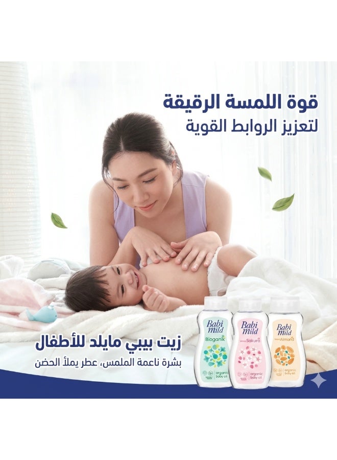 BABIMILD Biogenic Organic Baby Oil, Gentle Formula for Sensitive Skin, Natural Plant Extracts, 200ml - Image 3