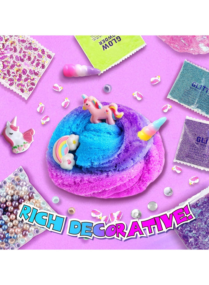 SIMDOW DIY Slime Kit for Kids-Non-Sticky,Soft & Scented to Make Cloud Slime, Foam Slime, Butter Slime, Unicorn Slime & Candy Slime with Charms – Stress Relief Party Favors & Great Gift Idea - Image 2